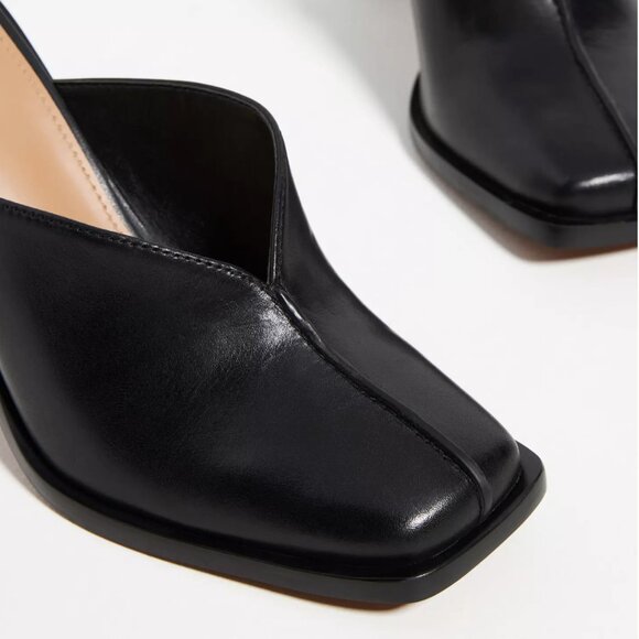 Black Square-Toe Mules – Size 6 - Picture 1 of 13